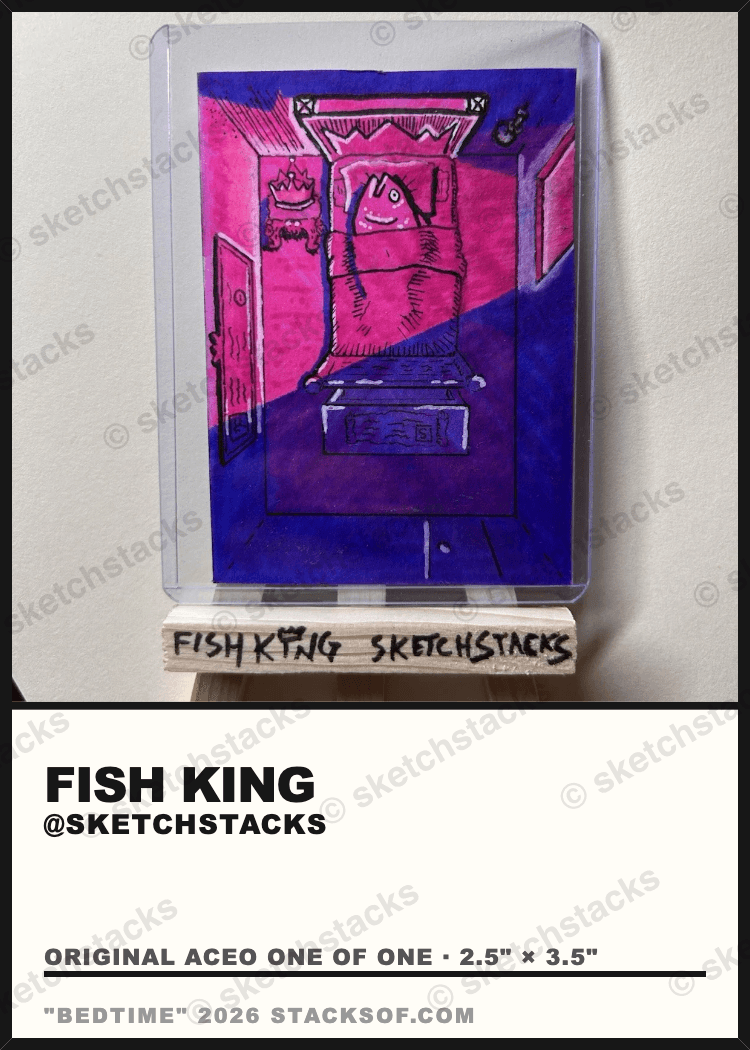 Bedtime ACEO promo card by Fish King